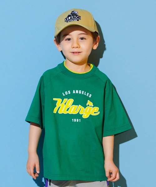 XLARGE KIDS（エクストララージキッズ）の「チームロゴ半袖Tシャツ（Tシャツ/カットソー・キッズ・グリーン/ブラック/トップグレー・110cm/120cm/130cm/140cm/80ｃｍ/100cm/90cm）」の3枚目の写真