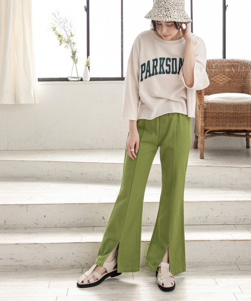 RETRO GIRL（レトロガール）の「イージ-フレアPT（その他パンツ・レディース・オフホワイト/グリーン/レッド/ピンク・SMALL/MEDIUM/LARGE）」の12枚目の写真