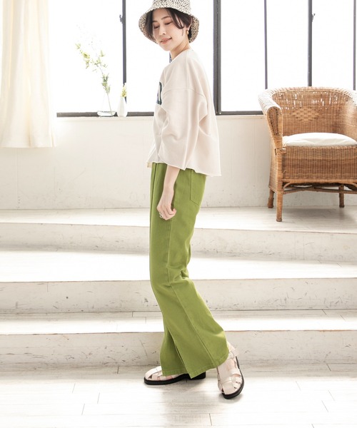 RETRO GIRL（レトロガール）の「イージ-フレアPT（その他パンツ・レディース・オフホワイト/グリーン/レッド/ピンク・SMALL/MEDIUM/LARGE）」の13枚目の写真