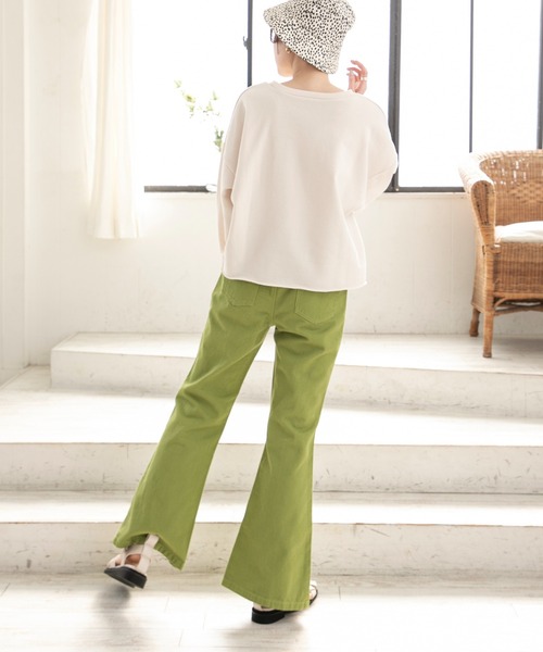 RETRO GIRL（レトロガール）の「イージ-フレアPT（その他パンツ・レディース・オフホワイト/グリーン/レッド/ピンク・SMALL/MEDIUM/LARGE）」の14枚目の写真