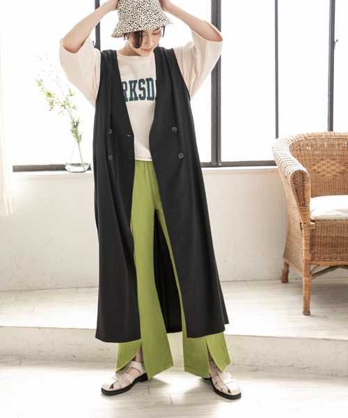 RETRO GIRL（レトロガール）の「イージ-フレアPT（その他パンツ・レディース・オフホワイト/グリーン/レッド/ピンク・SMALL/MEDIUM/LARGE）」の15枚目の写真