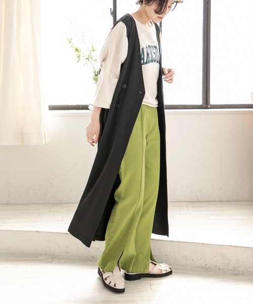 RETRO GIRL（レトロガール）の「イージ-フレアPT（その他パンツ・レディース・オフホワイト/グリーン/レッド/ピンク・SMALL/MEDIUM/LARGE）」の16枚目の写真