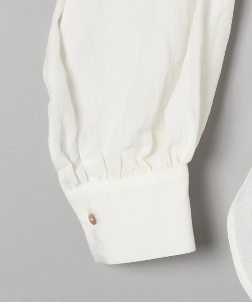 JEANASIS（ジーナシス）の「レーヨンリネン2WAYシャツLS/277085（シャツ/ブラウス・レディース・ホワイト/ブラック/ピンク/グリーン・FREE）」の16枚目の写真