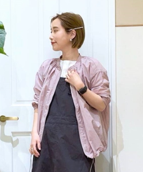 studio CLIP（スタディオクリップ）の「ポケッタブルショートブルゾン（ブルゾン・レディース・ブラック/ベージュ/カーキ/ラベンダー・MEDIUM/LARGE）」の4枚目の写真