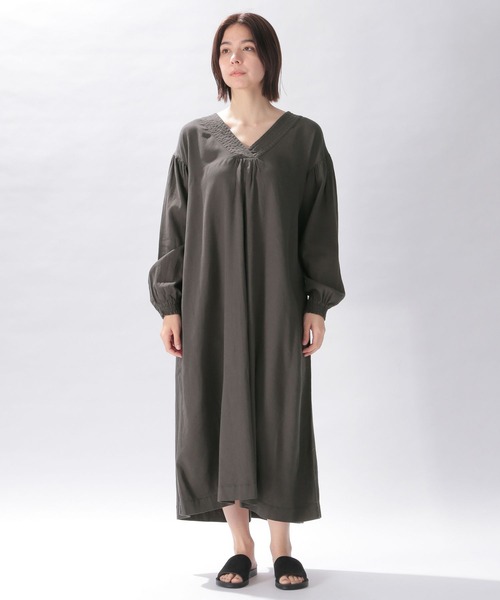 niko and（ニコアンド）の「リネン混2WAYサックワンピース