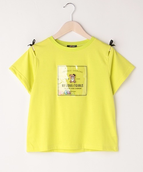 by LOVEiT（バイラビット）の「袖スリットラビコTシャツ（Tシャツ/カットソー・キッズ・ラベンダー/チャコール/エメラルド/イエロー・120cm/160cm/140cm/150cm/130cm）」の4枚目の写真