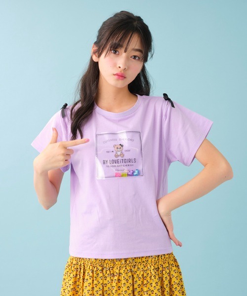 by LOVEiT（バイラビット）の「袖スリットラビコTシャツ（Tシャツ/カットソー・キッズ・ラベンダー/チャコール/エメラルド/イエロー・120cm/160cm/140cm/150cm/130cm）」の15枚目の写真