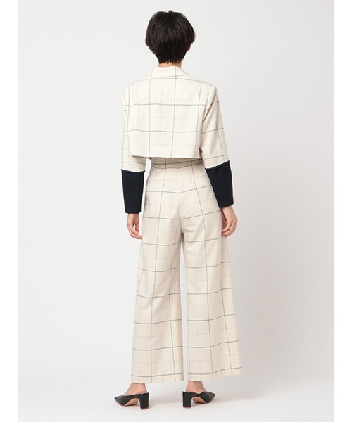 MECRE（メクル）の「バイカラーチェックショートジャケット（テーラードジャケット・レディース・ホワイト/グレー・S/M）」の17枚目の写真