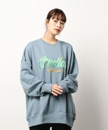 INDIAN（インディアン）の「《INDIAN》サテン刺繍オーバーサイズトレーナー（スウェット）」