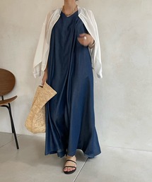 【WEB限定】ショルダータックマキシワンピース