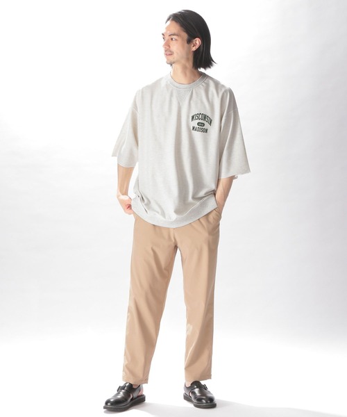 niko and...(ニコアンド)の「ロゴプリントスウェットTシャツ(Tシャツ/カットソー・メンズ・グリーン/グレー/ネイビー・LARGE/MEDIUM)」の4枚目の写真