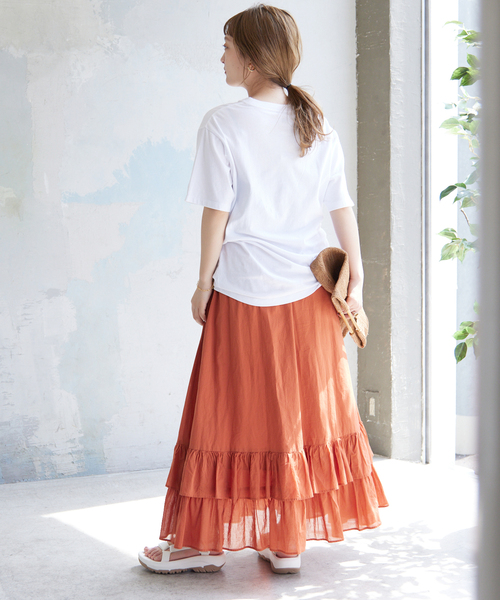 SLOBE IENA（スローブイエナ）の「【Champion / チャンピオン】SLOBE別注ロゴTシャツ（Tシャツ/カットソー・レディース・ブラウン/ホワイト/ネイビー/パープル/オレンジ/グリーン系その他/ブルー/グレー/ピンク・FREE）」の14枚目の写真