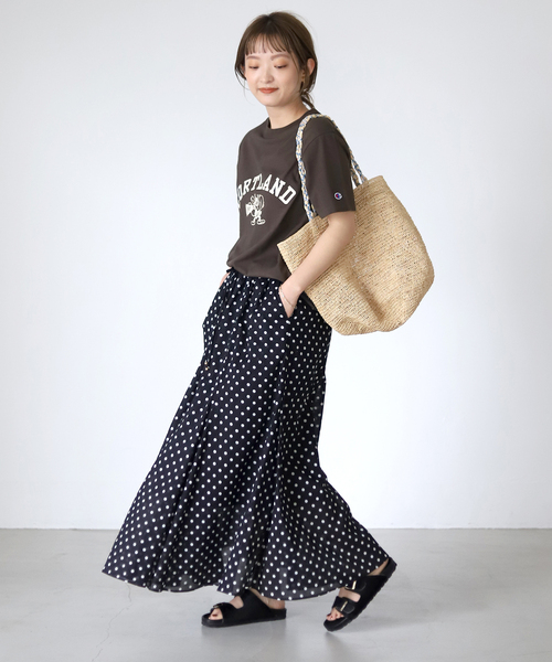 SLOBE IENA（スローブイエナ）の「【Champion / チャンピオン】SLOBE別注ロゴTシャツ（Tシャツ/カットソー・レディース・ブラウン/ホワイト/ネイビー/パープル/オレンジ/グリーン系その他/ブルー/グレー/ピンク・FREE）」の15枚目の写真