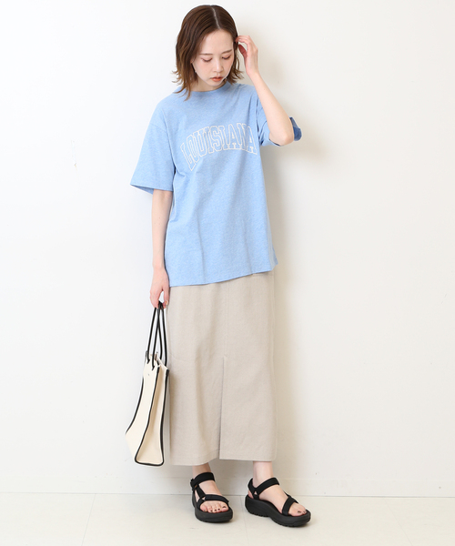 SLOBE IENA（スローブイエナ）の「【Champion / チャンピオン】SLOBE別注ロゴTシャツ（Tシャツ/カットソー・レディース・ブラウン/ホワイト/ネイビー/パープル/オレンジ/グリーン系その他/ブルー/グレー/ピンク・FREE）」の21枚目の写真