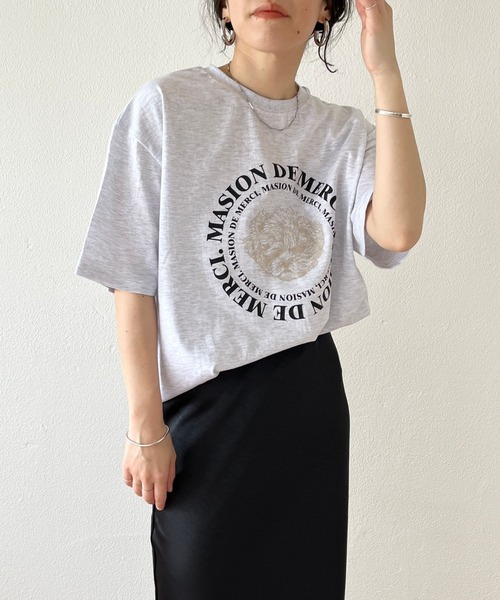 wee9s(ウィークス)の「puppy tee / プッピーティーシャツ(Tシャツ/カットソー・レディース・グレー/アイボリー/ホワイト系その他・FREE)」の5枚目の写真