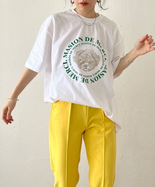wee9s(ウィークス)の「puppy tee / プッピーティーシャツ(Tシャツ/カットソー・レディース・グレー/アイボリー/ホワイト系その他・FREE)」の6枚目の写真