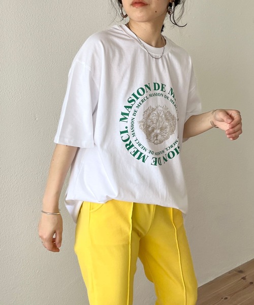 wee9s(ウィークス)の「puppy tee / プッピーティーシャツ(Tシャツ/カットソー・レディース・グレー/アイボリー/ホワイト系その他・FREE)」の4枚目の写真