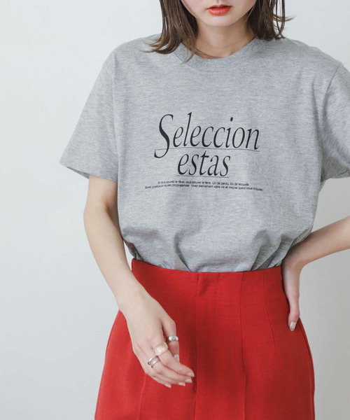 SENSE OF PLACE by URBAN RESEARCH(センスオブプレイスバイアーバンリサーチ)の「アソートロゴTシャツ(半袖)(Tシャツ/カットソー・レディース・グレー/ピンク/オフホワイト・ONE)」の3枚目の写真