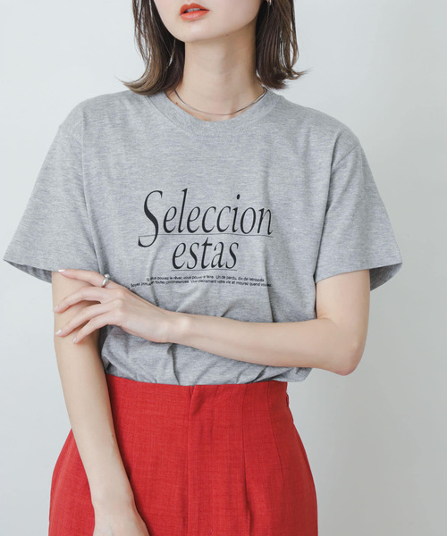 SENSE OF PLACE by URBAN RESEARCH(センスオブプレイスバイアーバンリサーチ)の「アソートロゴTシャツ(半袖)(Tシャツ/カットソー・レディース・グレー/ピンク/オフホワイト・ONE)」の9枚目の写真