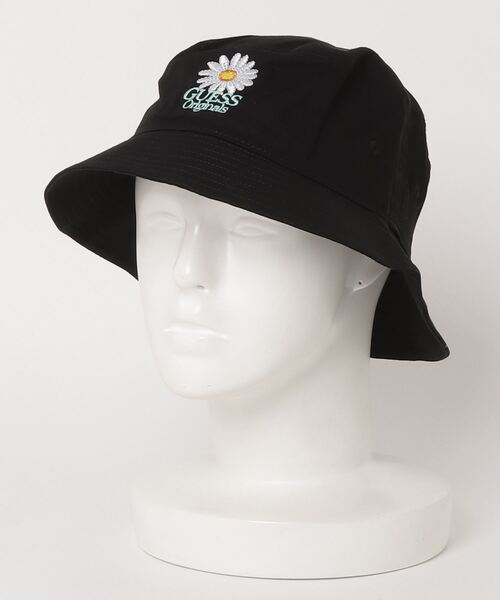 Guess（ゲス）の「GUESS Originals Daisy Bucket Hat（ハット・メンズ・ブラック・ONE SIZE）」の2枚目の写真