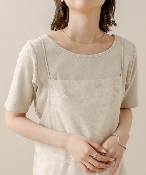 mline（エムライン）の「[mline]花柄キャミワンピース（ワンピース・レディース・グレー/ベージュ・FREE）」の12枚目の写真
