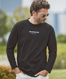 1PIU1UGUALE3  RELAX （ウノピゥウノウグァーレトレ リラックス）の「【WEB・直営店限定】1PIU1UGUALE3 RELAX(ウノピゥウノウグァーレトレ リラックス)フロントロゴ ベーシックシルエット 長袖Tシャツ クルーネック カットソー（Tシャツ/カットソー）」