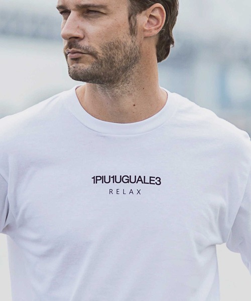1PIU1UGUALE3 RELAX (ウノピゥウノウグァーレトレ リラックス)の「【WEB・直営店限定】1PIU1UGUALE3 RELAX(ウノピゥウノウグァーレトレ リラックス)フロントロゴ ベーシックシルエット 長袖Tシャツ クルーネック カットソー(Tシャツ/カットソー・メンズ・ホワイト/ライトピンク/ブラック/トップグレー/カーキ/ターコイズブルー/ネイビー/パープル・M/L/S/XXL/XL)」の14枚目の写真