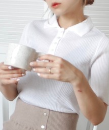 -Myme- Heart be to. | polo knit / ポロニット(ニット/セーター)