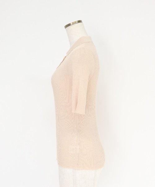 -Myme- Heart be to.（マイミーハートビート）の「polo knit / ポロニット（ニット/セーター・レディース・ベージュ/ホワイト・FREE）」の13枚目の写真