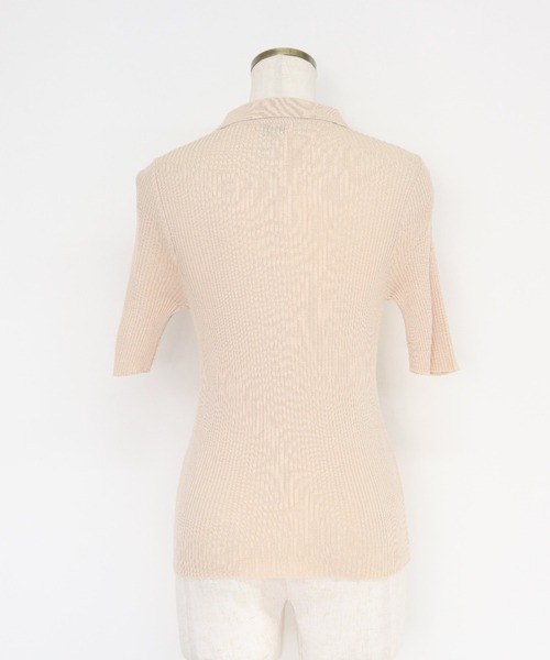 -Myme- Heart be to.（マイミーハートビート）の「polo knit / ポロニット（ニット/セーター・レディース・ベージュ/ホワイト・FREE）」の14枚目の写真