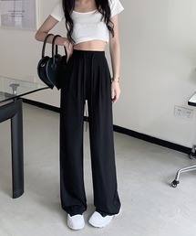 【leune】ドローコードワイドレッグパンツ