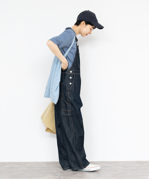 PAR ICI（パーリッシィ）の「12.5OZデニム オーバーオール（サロペット/オーバーオール・レディース・ネイビー/サックスブルー・FREE）」の3枚目の写真