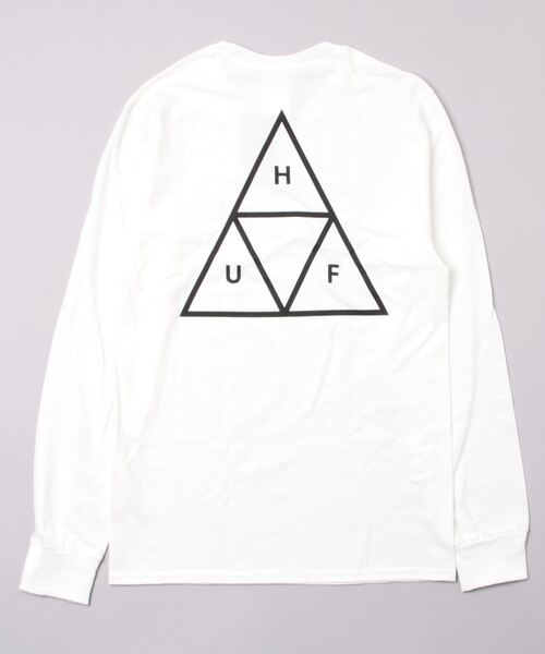 HUF 長袖Tシャツ ホワイト/ブルー　男女兼用　春　秋　冬 huf33a8728_m3.jpg