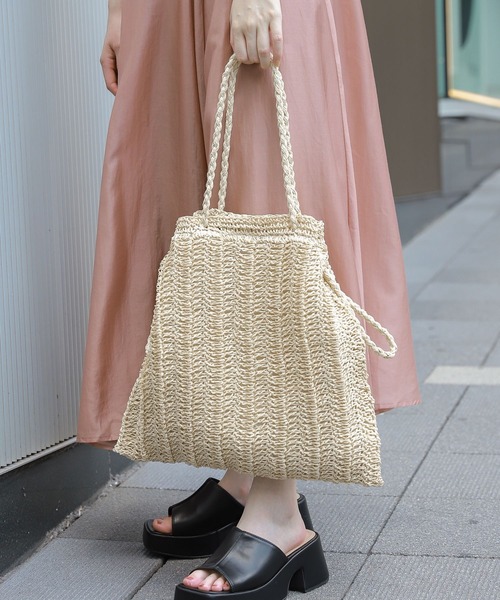 Andemiu(アンデミュウ)の「ペーパーキンチャクBAG123011(ショルダーバッグ・レディース・ブラウン/ベージュ/グレー系その他/パープル系その他・FREE)」の4枚目の写真