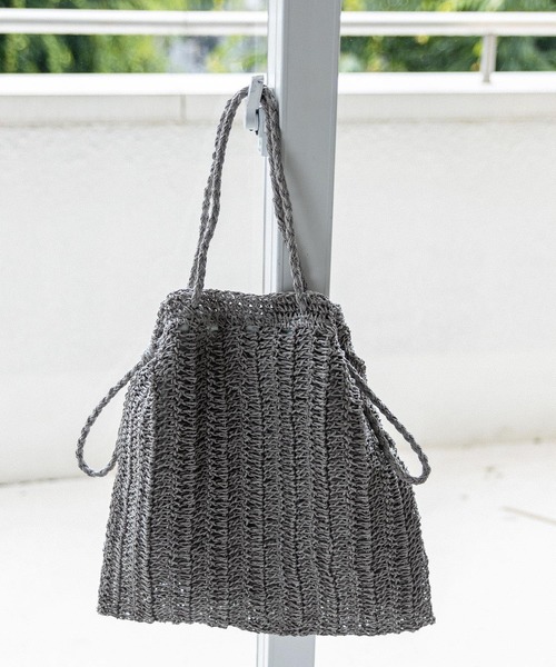 Andemiu(アンデミュウ)の「ペーパーキンチャクBAG123011(ショルダーバッグ・レディース・ブラウン/ベージュ/グレー系その他/パープル系その他・FREE)」の2枚目の写真