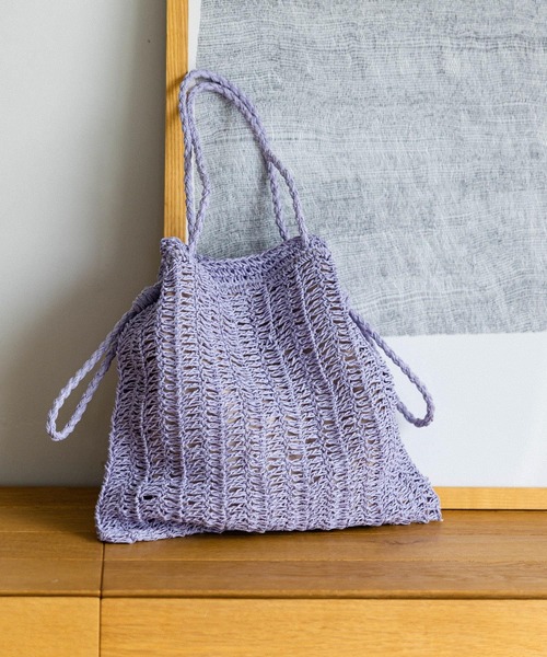 Andemiu(アンデミュウ)の「ペーパーキンチャクBAG123011(ショルダーバッグ・レディース・ブラウン/ベージュ/グレー系その他/パープル系その他・FREE)」の1枚目の写真