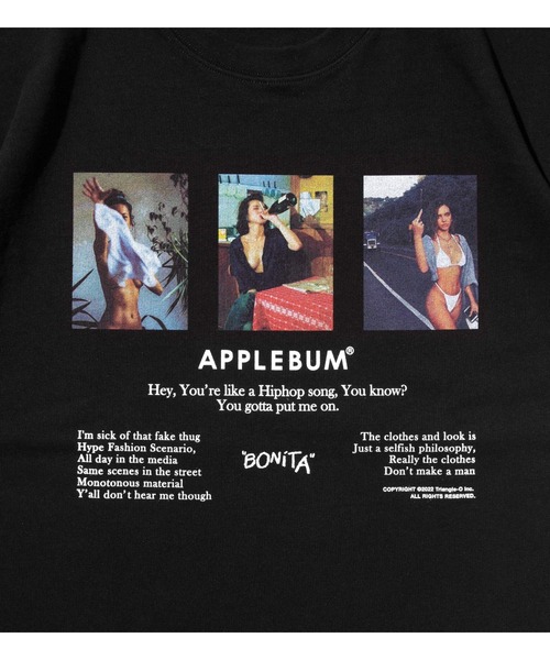 APPLEBUM（アップルバム）の「"Girls,Girls,Girls" T-shirt（Tシャツ/カットソー・メンズ・ブラック/ホワイト・LARGE/X-LARGE/MEDIUM/XX-LARGE）」の4枚目の写真