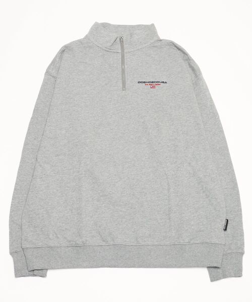 DC（ディーシー）の「【ムラサキスポーツ別注】DC/ディーシー ワンポイントト刺繍 ハーフジップスウェット DPO224098M（スウェット・メンズ・ブラック/グリーン/グレー・M/L/XL）」の7枚目の写真