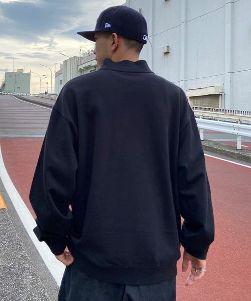 DC（ディーシー）の「【ムラサキスポーツ別注】DC/ディーシー ワンポイントト刺繍 ハーフジップスウェット DPO224098M（スウェット・メンズ・ブラック/グリーン/グレー・M/L/XL）」の10枚目の写真