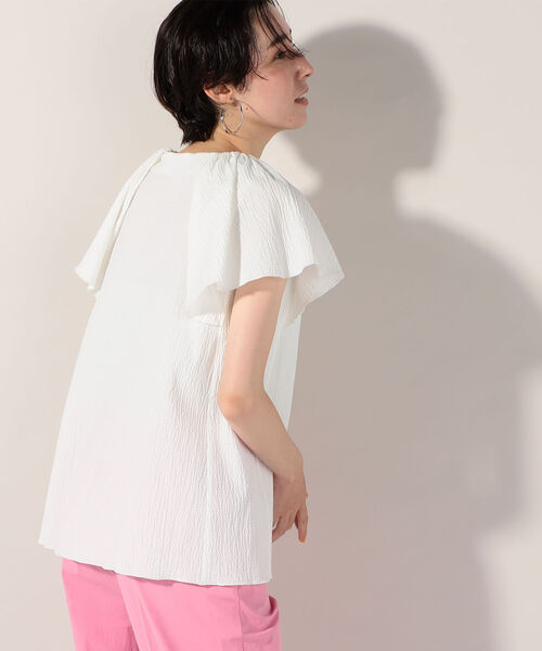 NOLLEY’S（ノーリーズ）の「リップルフレアスリーブブラウス（シャツ/ブラウス・レディース・ブラック/オフホワイト・38）」の15枚目の写真