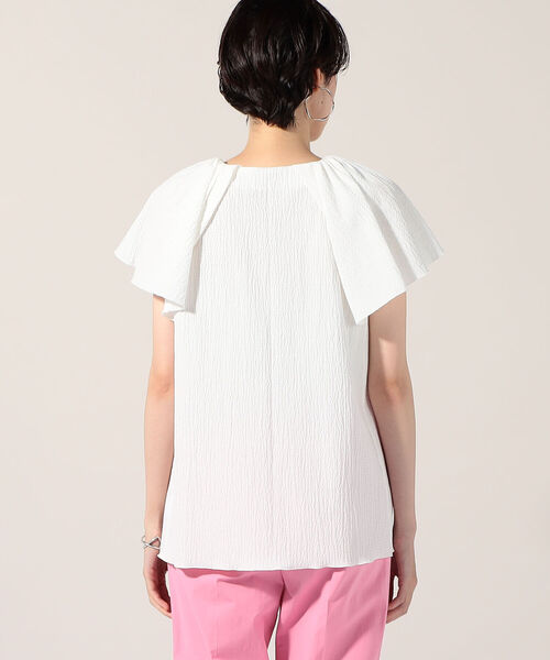 NOLLEY’S（ノーリーズ）の「リップルフレアスリーブブラウス（シャツ/ブラウス・レディース・ブラック/オフホワイト・38）」の18枚目の写真