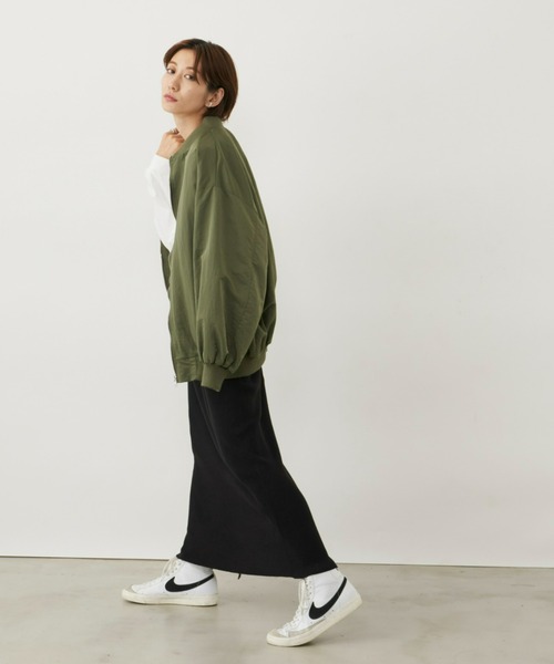 Auntie Rosa Holiday（アンティローザホリデー）の「※入荷禁止※リブニットナロースカート / サイズ展開あり（スカート・レディース・カーキ/ブラック/チャコールグレー・MEDIUM/SMALL）」の7枚目の写真