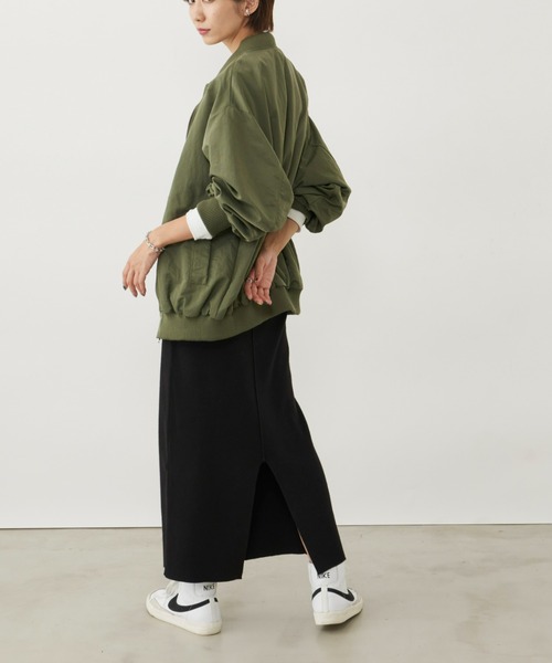 Auntie Rosa Holiday（アンティローザホリデー）の「※入荷禁止※リブニットナロースカート / サイズ展開あり（スカート・レディース・カーキ/ブラック/チャコールグレー・MEDIUM/SMALL）」の10枚目の写真