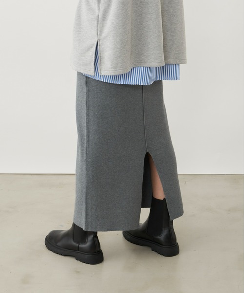 Auntie Rosa Holiday（アンティローザホリデー）の「※入荷禁止※リブニットナロースカート / サイズ展開あり（スカート・レディース・カーキ/ブラック/チャコールグレー・MEDIUM/SMALL）」の22枚目の写真