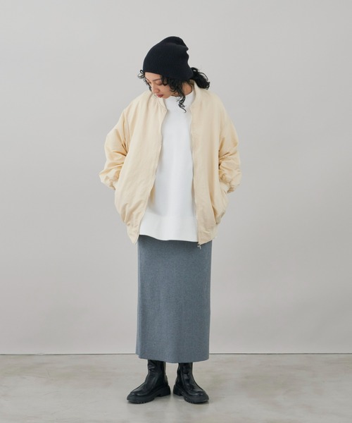 Auntie Rosa Holiday（アンティローザホリデー）の「※入荷禁止※リブニットナロースカート / サイズ展開あり（スカート・レディース・カーキ/ブラック/チャコールグレー・MEDIUM/SMALL）」の14枚目の写真