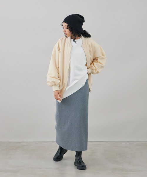 Auntie Rosa Holiday（アンティローザホリデー）の「※入荷禁止※リブニットナロースカート / サイズ展開あり（スカート・レディース・カーキ/ブラック/チャコールグレー・MEDIUM/SMALL）」の17枚目の写真