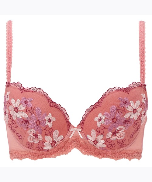 AMOSTYLE BY Triumph（アモスタイルバイトリンプ）の「3/4カップブラ ブラ&ショーツセット（フラワーアレンジメント）【B,C,Dカップ】AMST266 WHU + Mini JX（ブラ&ショーツ・レディース・グレー/イエロー/テラコッタ・B65/B70/C70/D70/B75/C65/C75/D65/D75）」の2枚目の写真