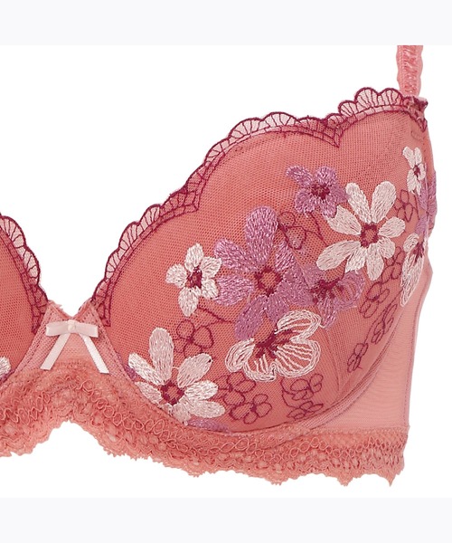 AMOSTYLE BY Triumph（アモスタイルバイトリンプ）の「3/4カップブラ ブラ&ショーツセット（フラワーアレンジメント）【B,C,Dカップ】AMST266 WHU + Mini JX（ブラ&ショーツ・レディース・グレー/イエロー/テラコッタ・B65/B70/C70/D70/B75/C65/C75/D65/D75）」の4枚目の写真