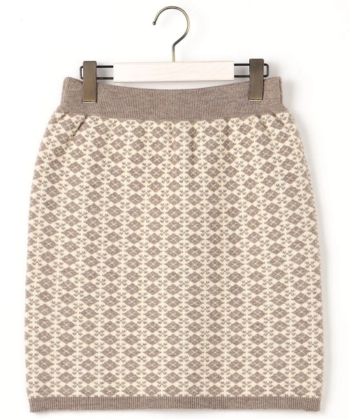 179/WG（イチナナキュウダブルジー）の「ダブルジャカードスカート（スカート・レディース・グリーン/ベージュ/オレンジ・FREE）」の5枚目の写真