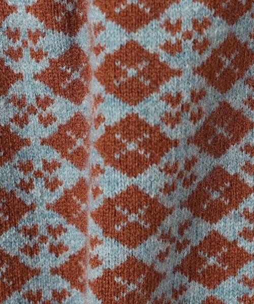 179/WG（イチナナキュウダブルジー）の「ダブルジャカードスカート（スカート・レディース・グリーン/ベージュ/オレンジ・FREE）」の11枚目の写真